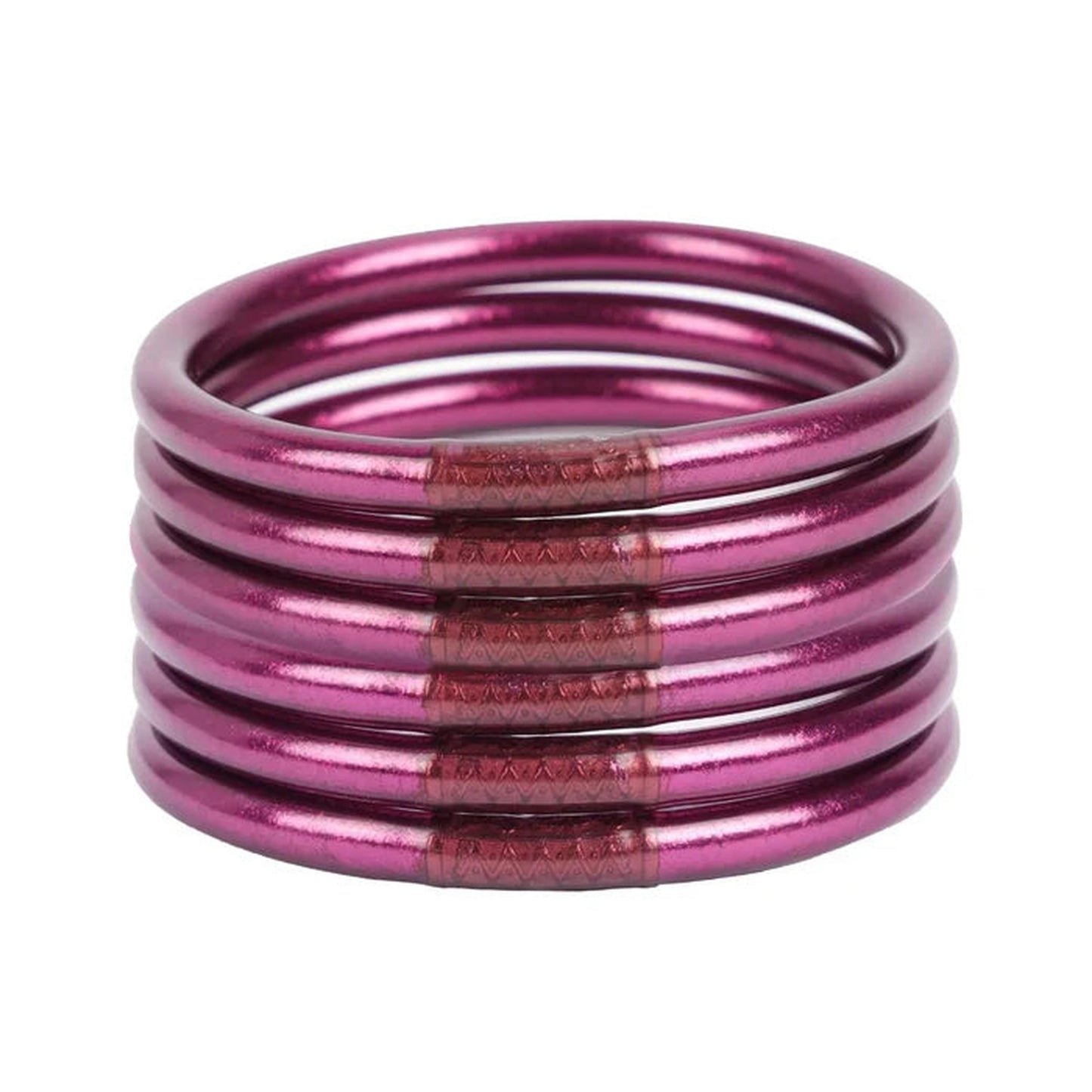 BuDhaGirl AMETHYST ALL WEATHER BANGLES® (AWB®) - SERENITY PRAYER