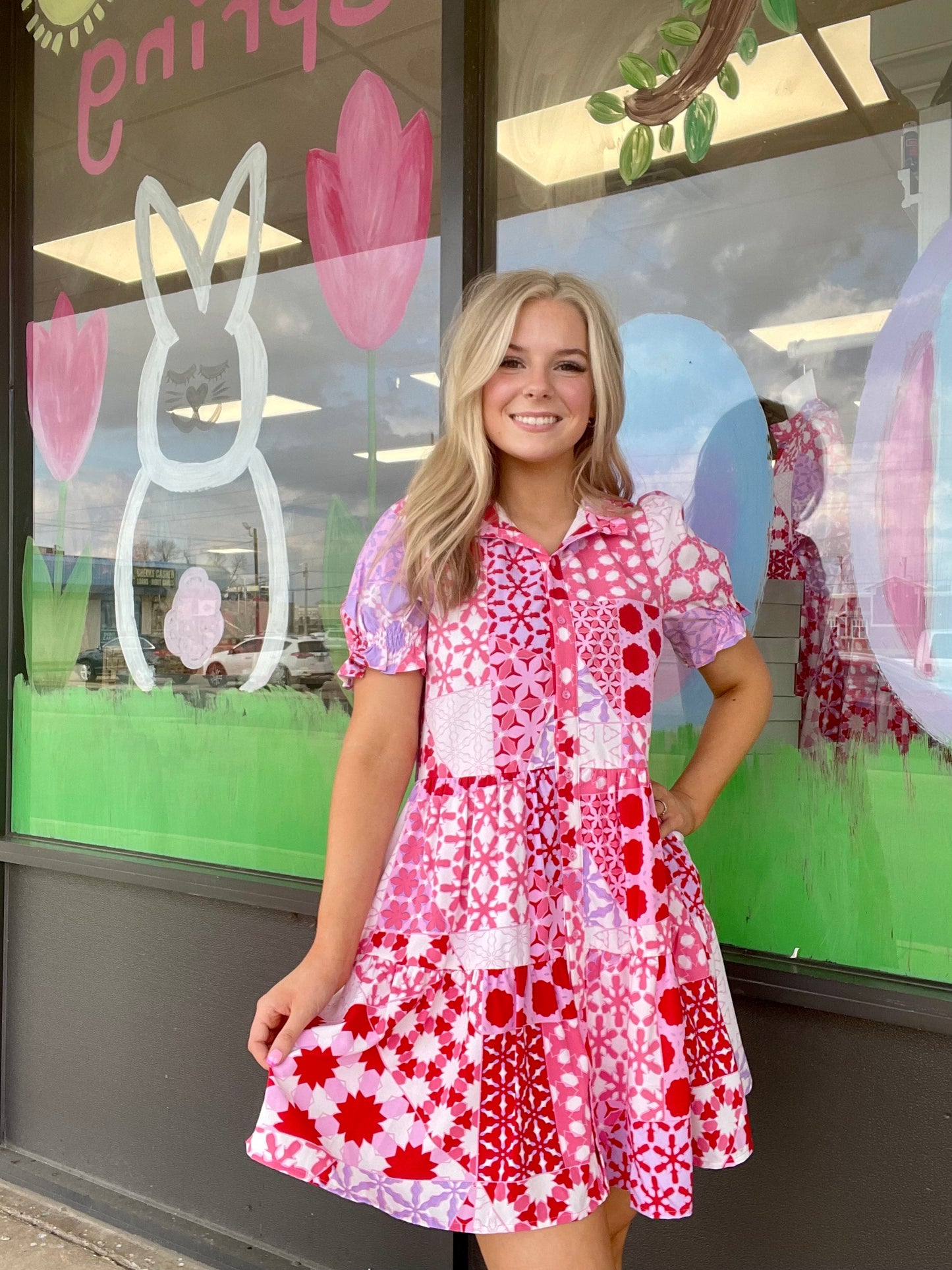 Pinwheel Tiered Dress