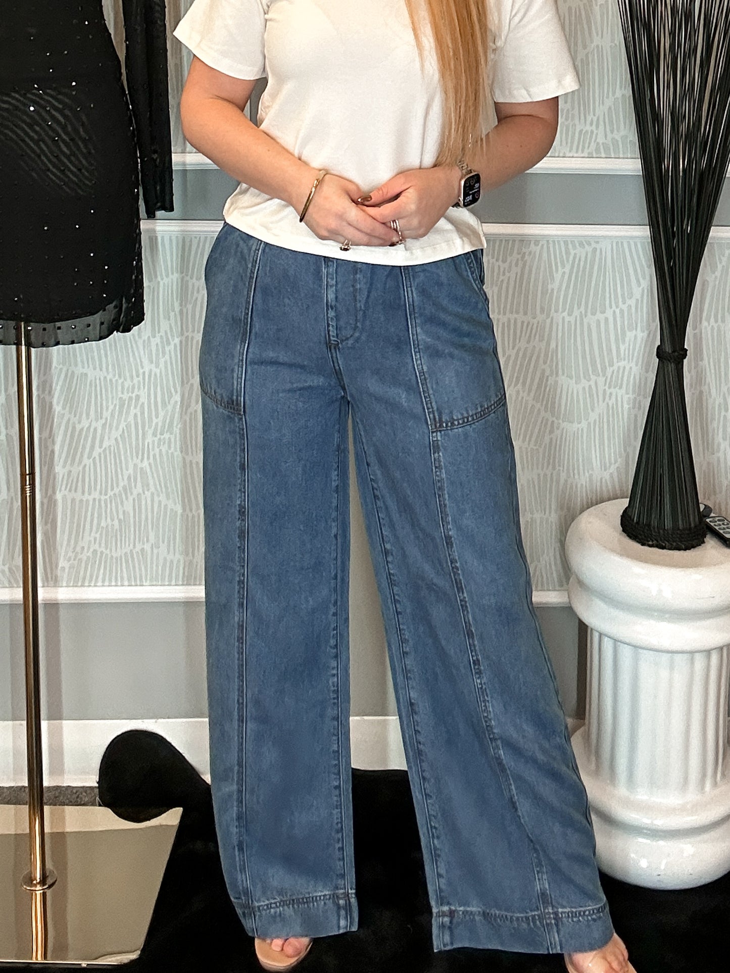 Betty Denim Pants- Denim