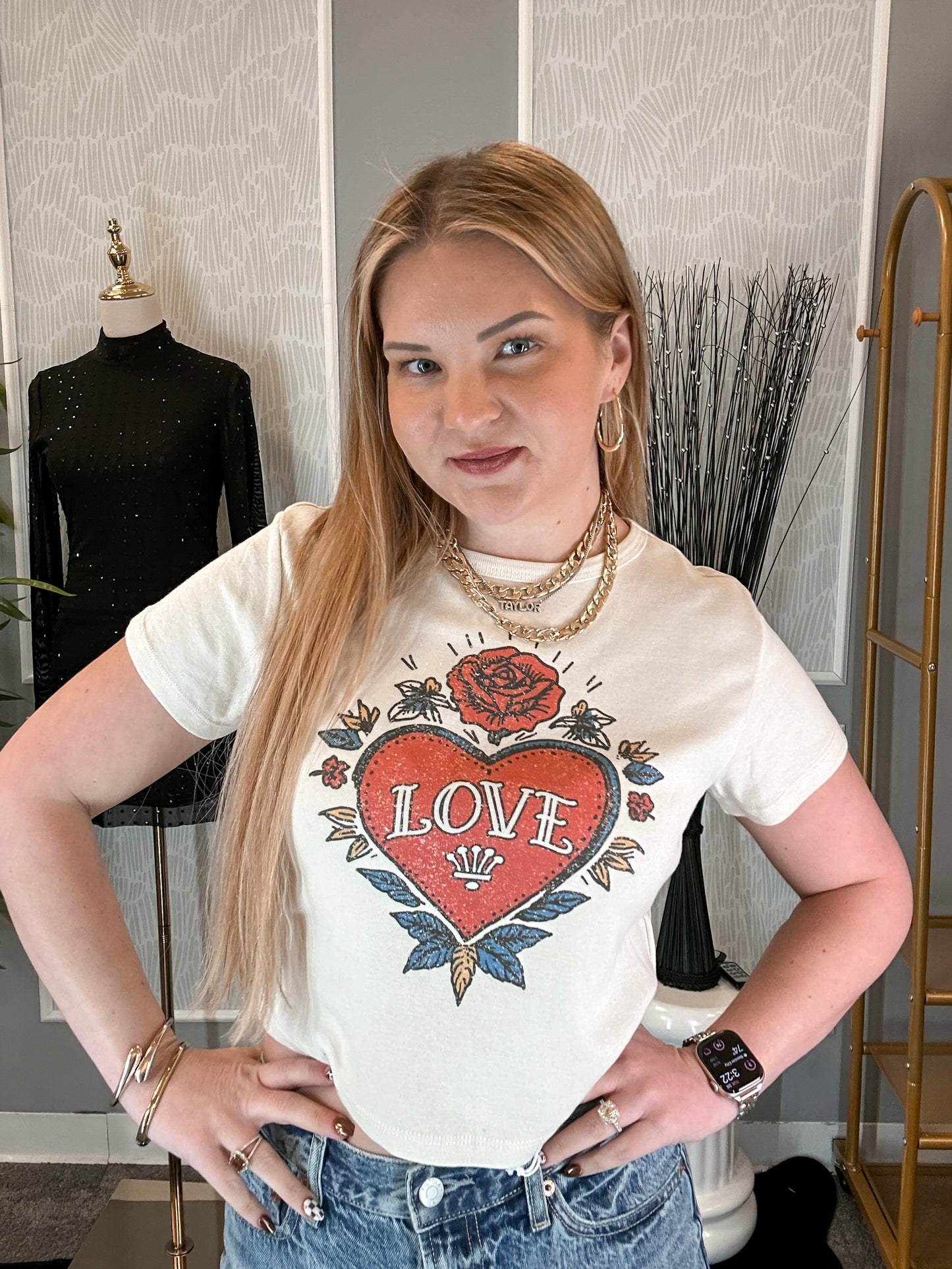 Wild Rose Crop Tee