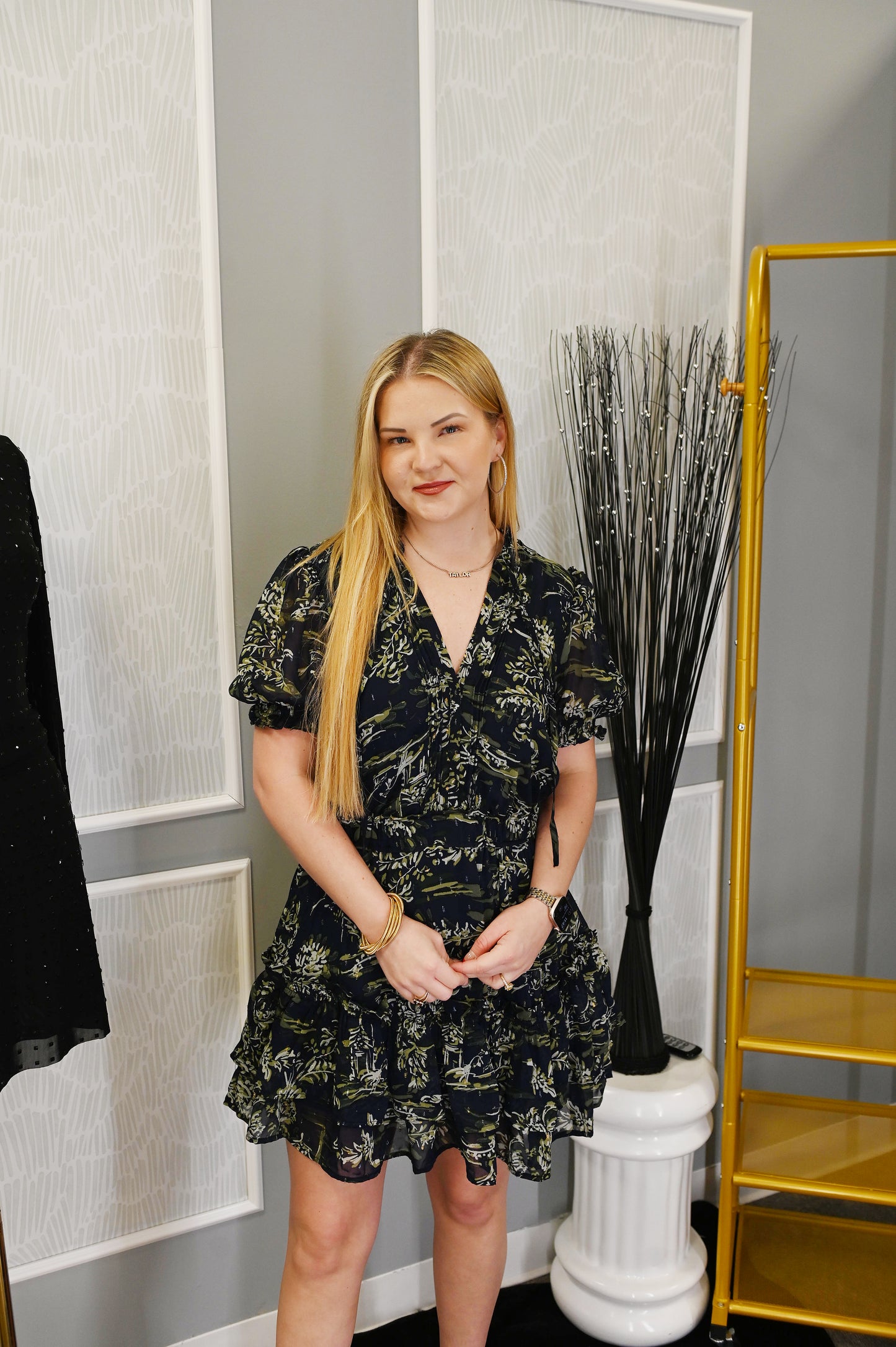 Santorini Midnight Sketch Short Dress