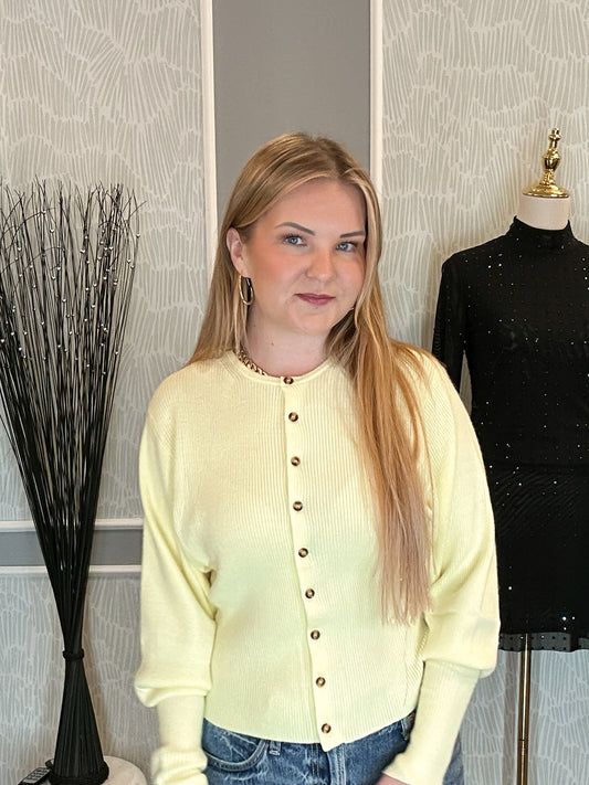 Chenoa Cardigan – Butter Yellow