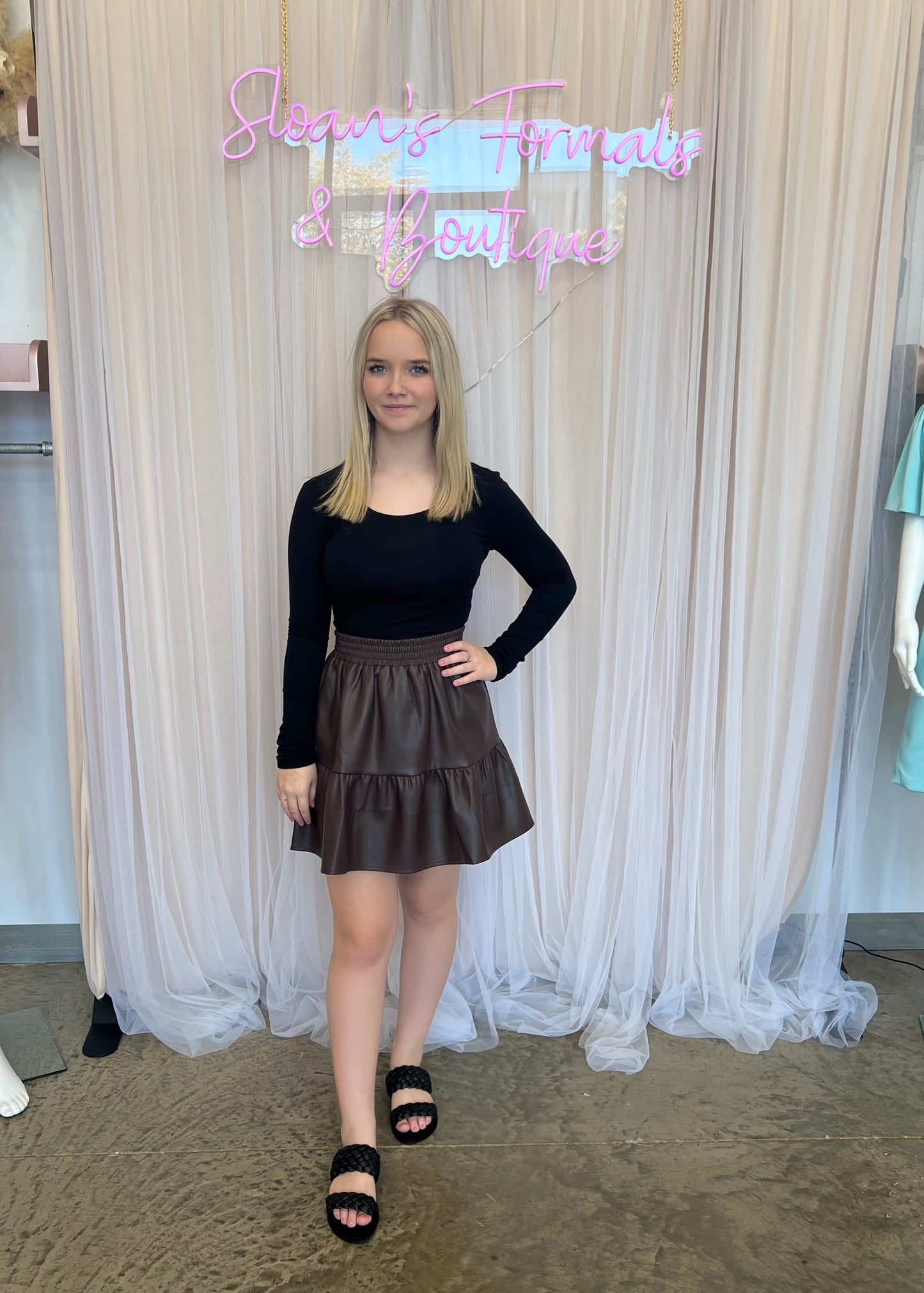 Chic Pleather Skort