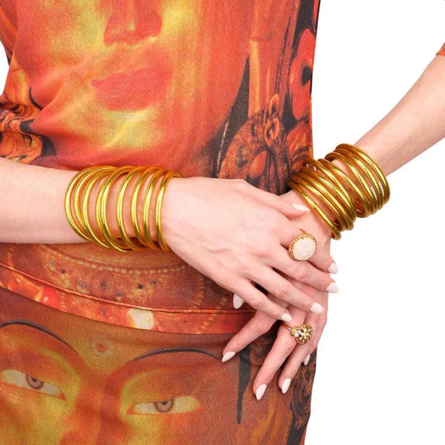 BuDhaGirl GOLD ALL WEATHER BANGLES® (AWB®) - SERENITY PRAYER