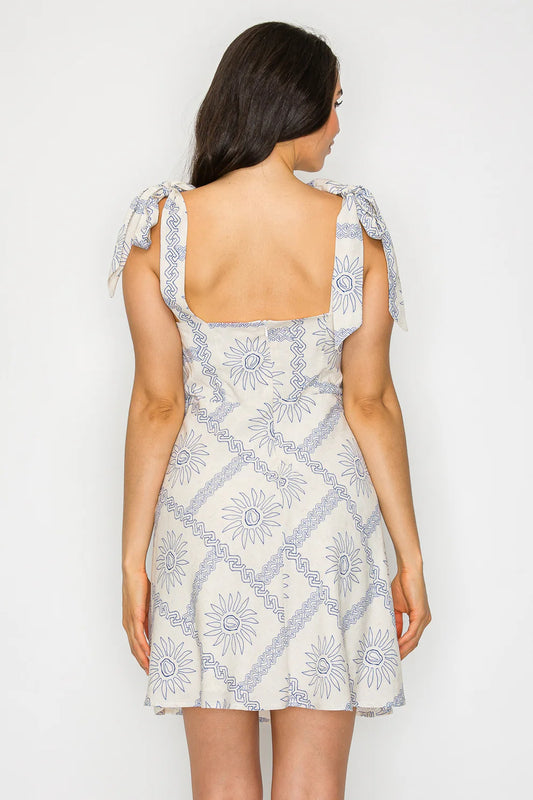 Mediterranean Glow Short Dress