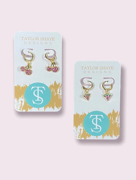 Tutti Fruiti Huggie Earrings