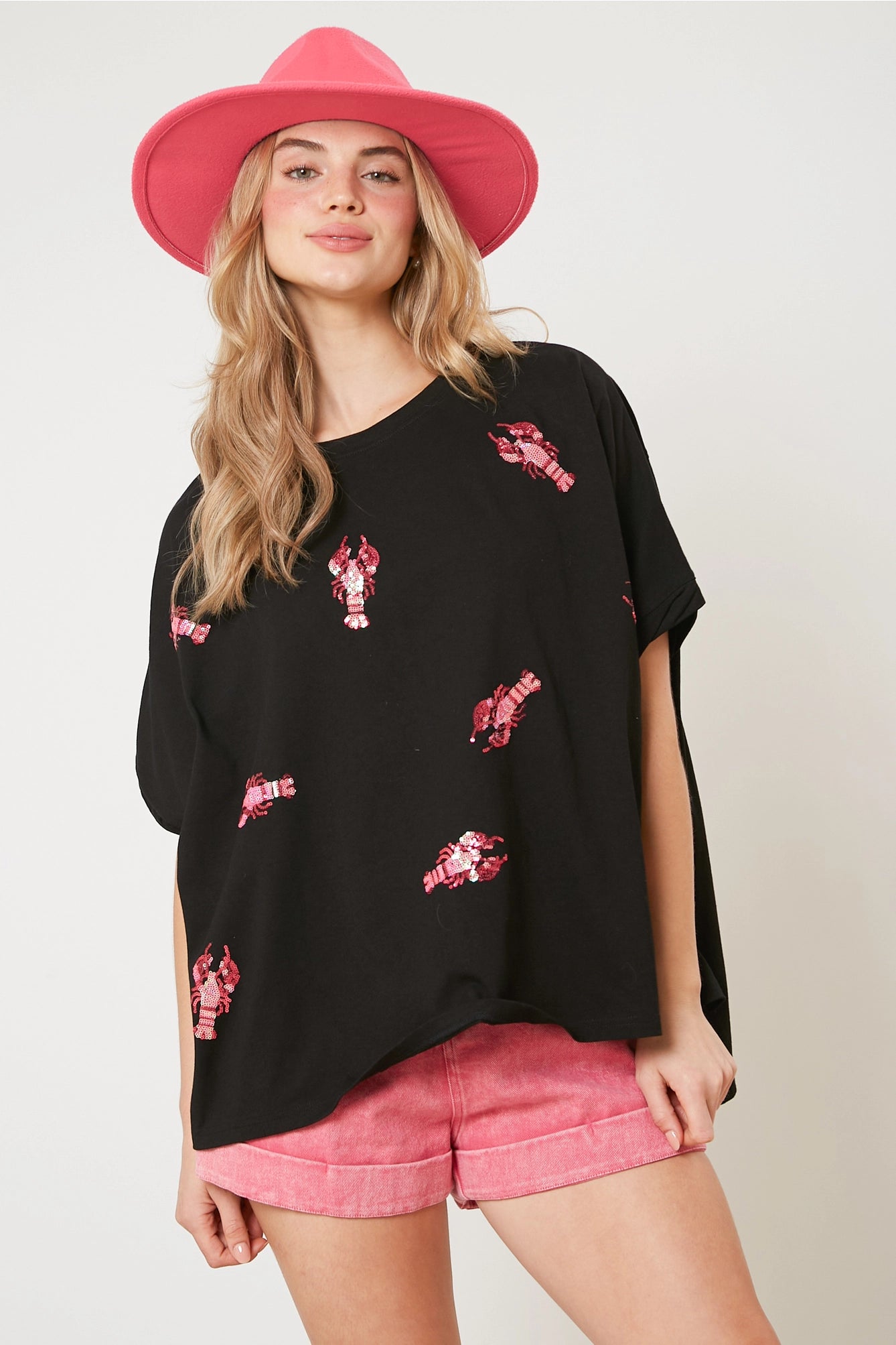 Lobster Sequin Patch Tee