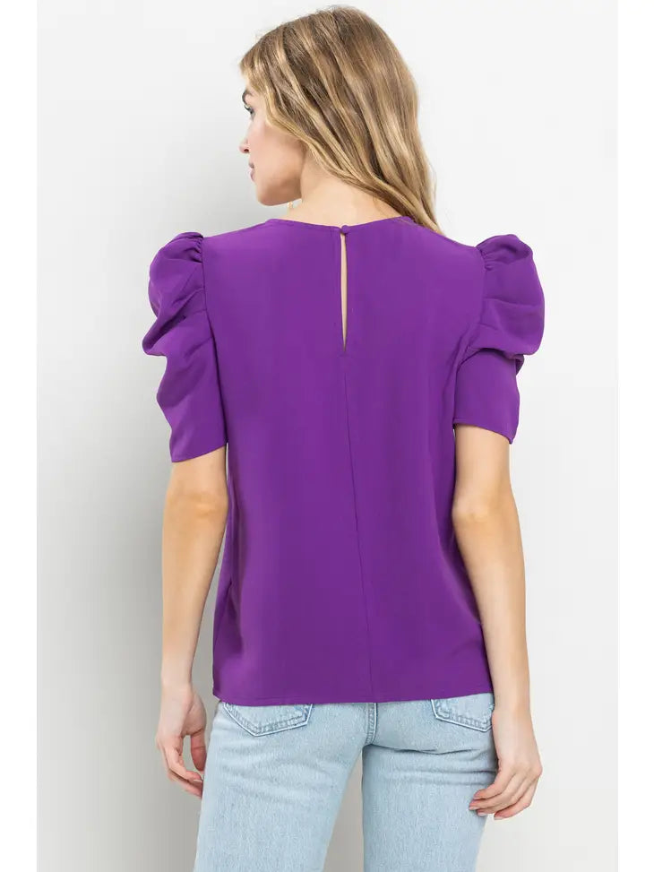 Short Puff Sleeve Top