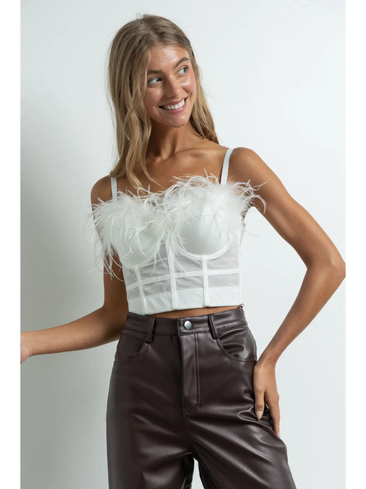Feathered Elegance Bustier