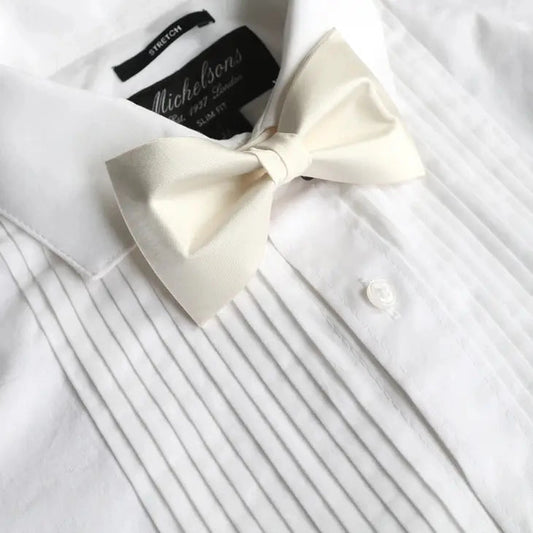 Single Solid Satin Bow Tie