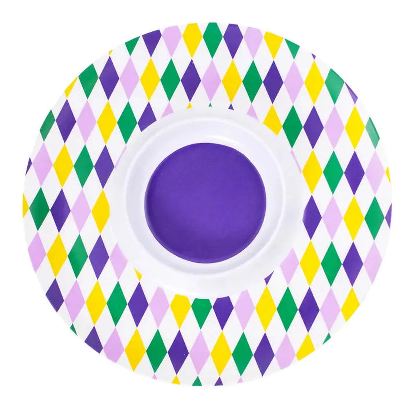 Mardi Gras Harlequin Melamine Chip & Dip