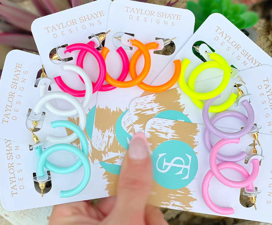 Colorful Enamel Hoops