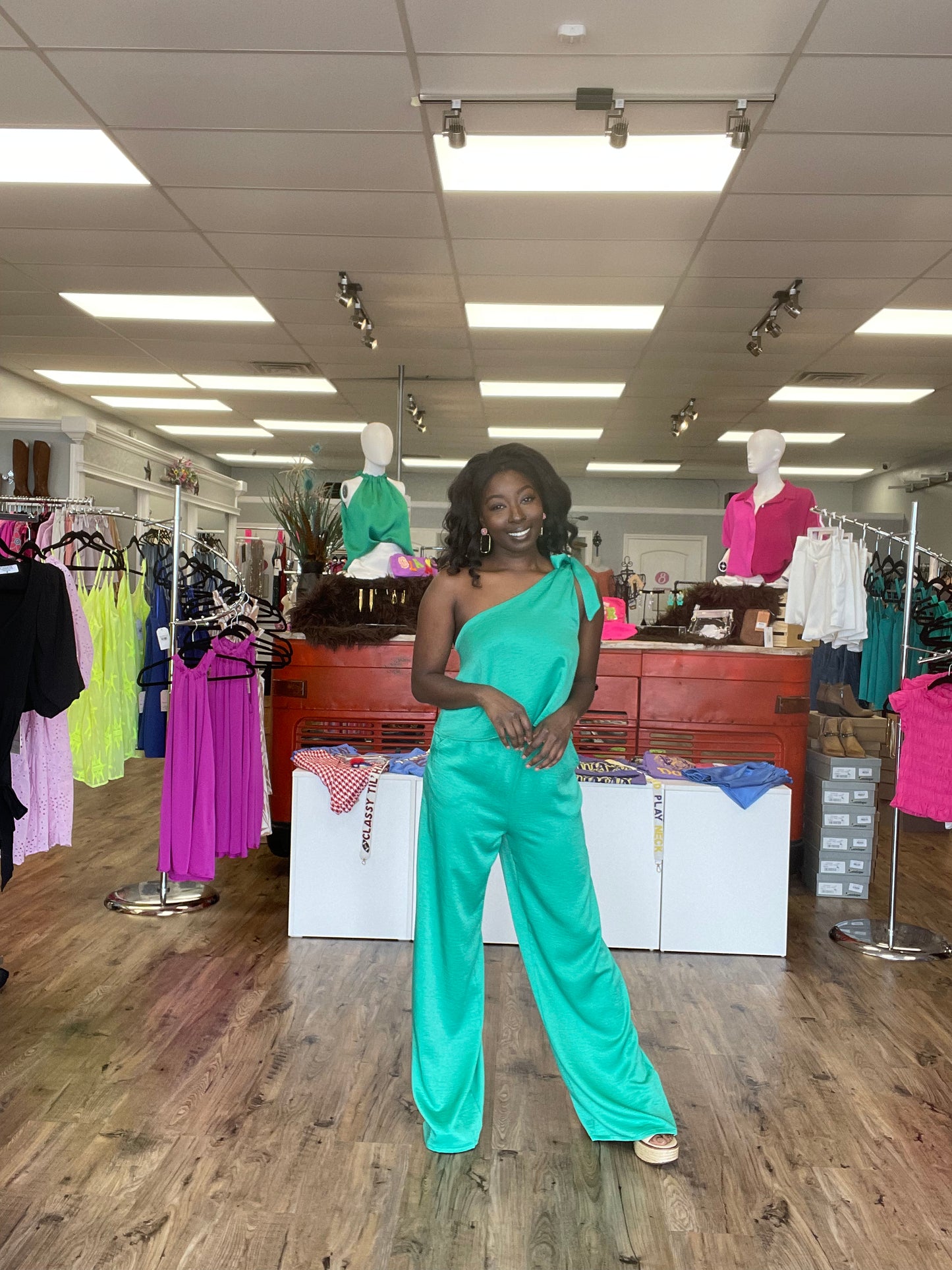 Jump Into Spring Jumpsuit