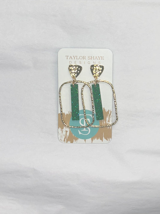 Mardi Gras Glitter Stick Hoops