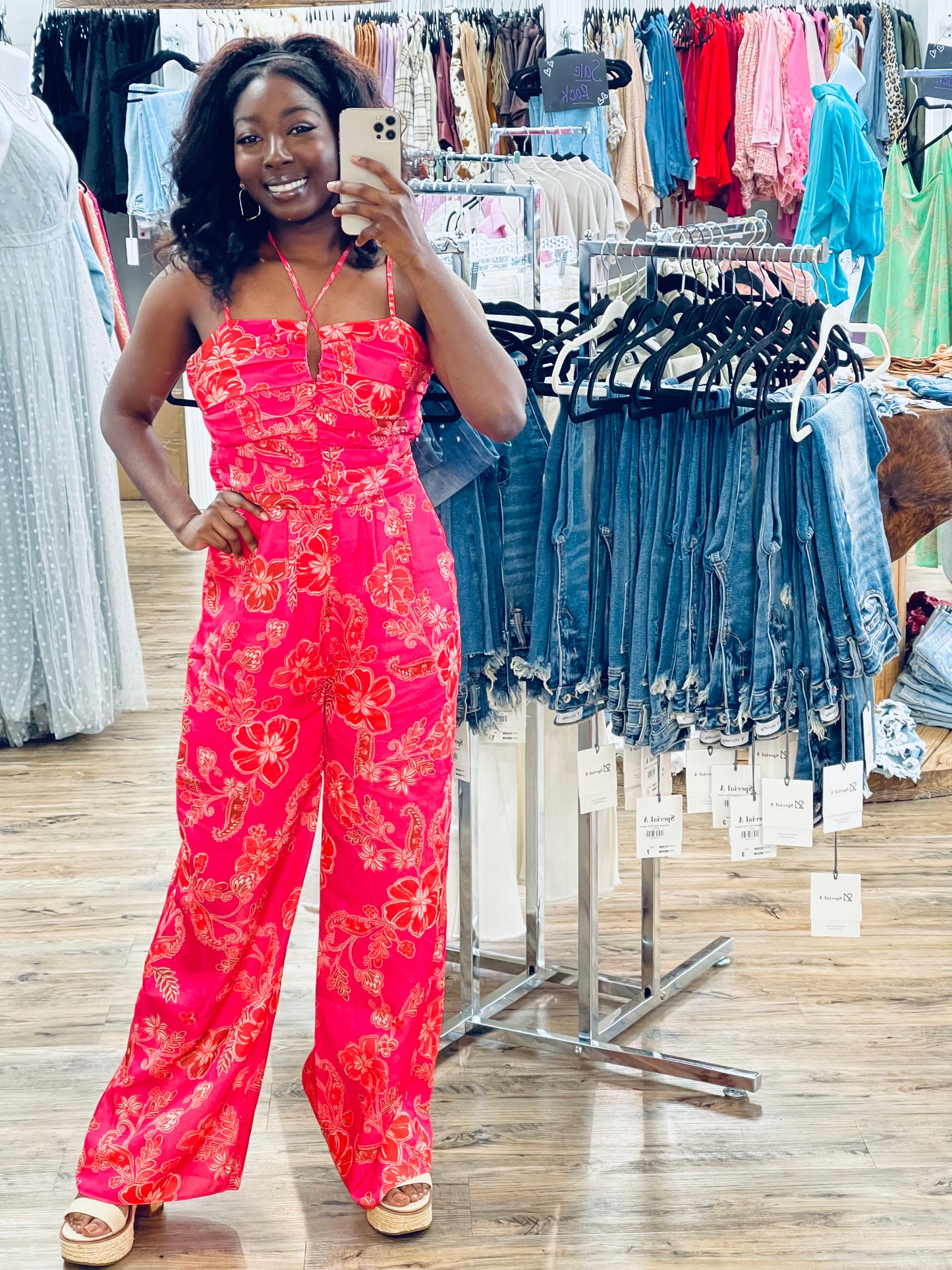 Down South Jumpsuit, Pink