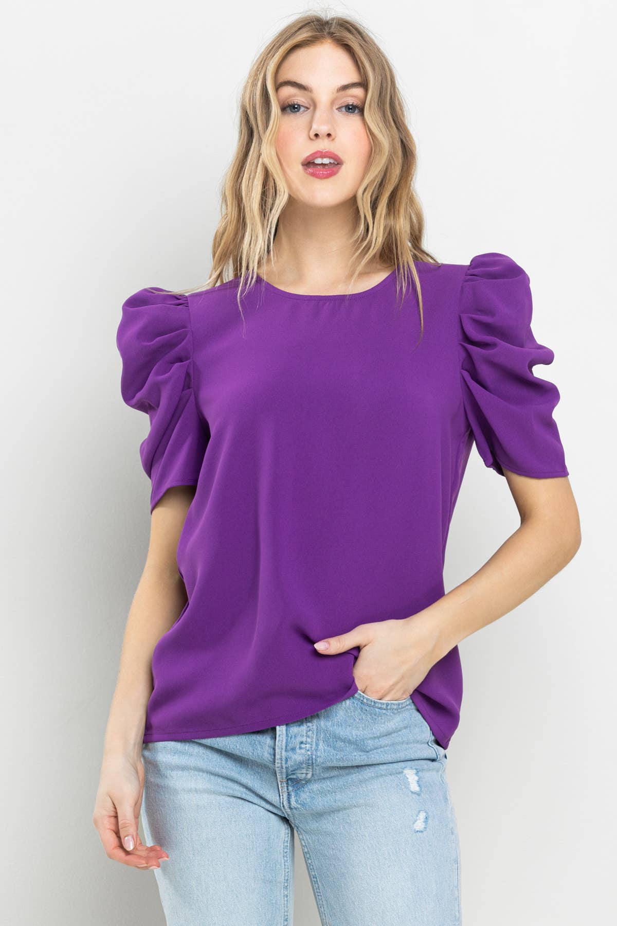 Short Puff Sleeve Top