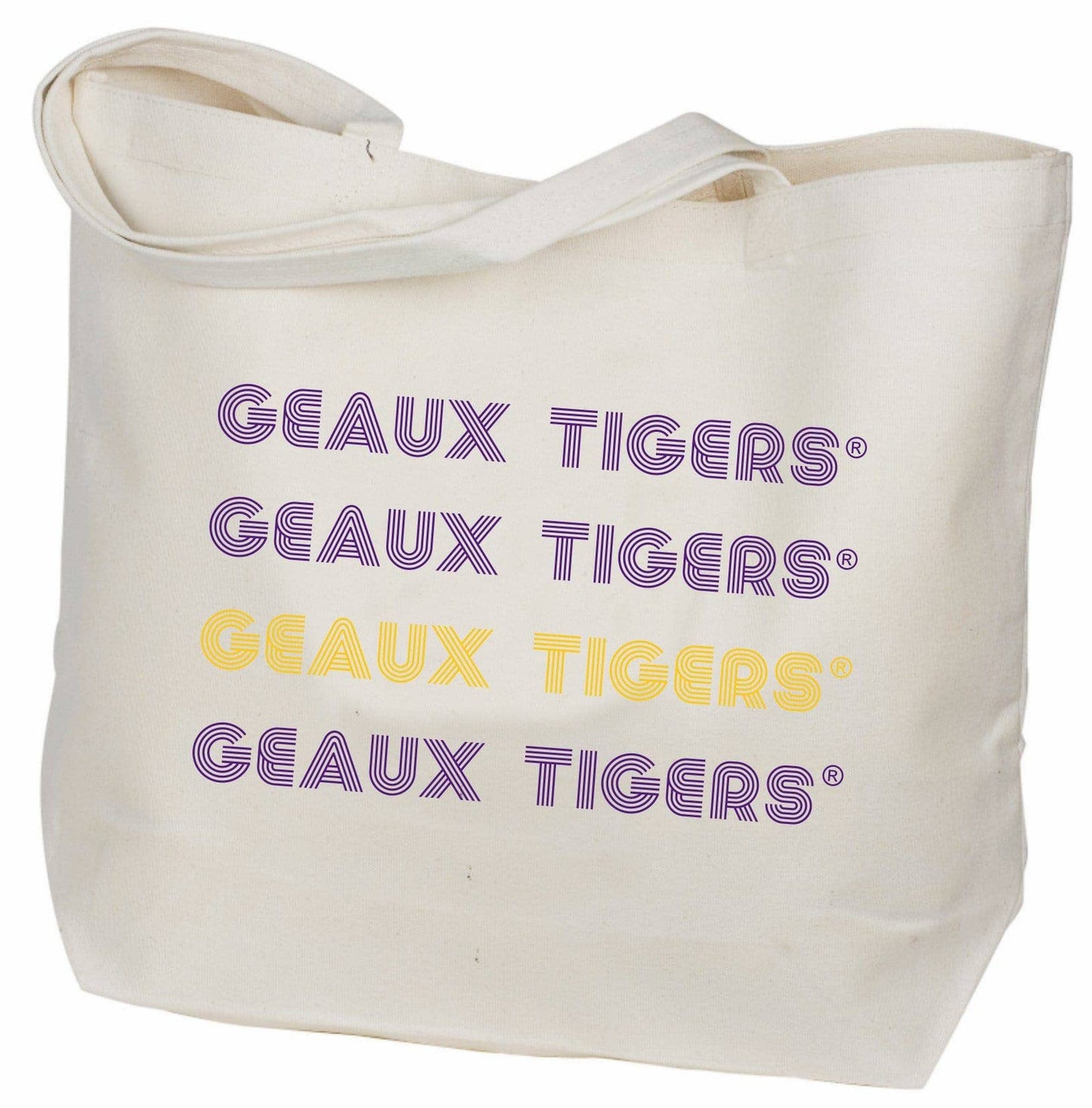 Retro Canvas Tote Bag - LSU