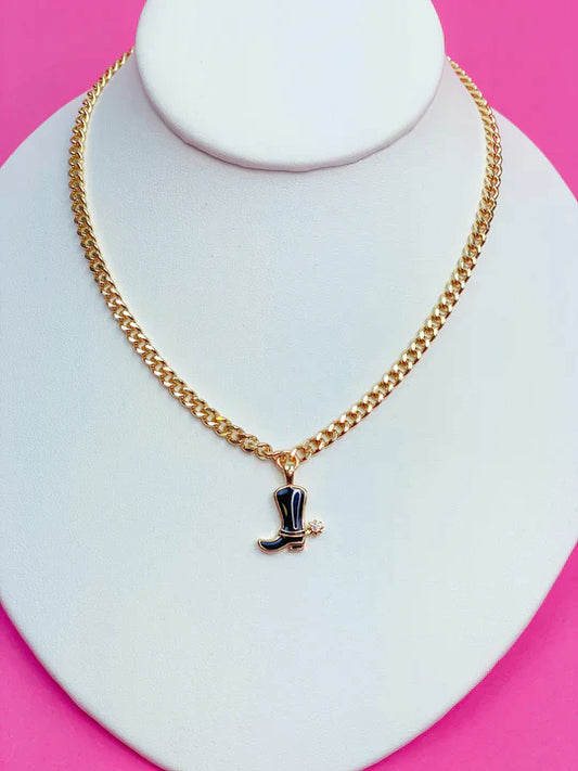 Boot Curb Chain Necklace