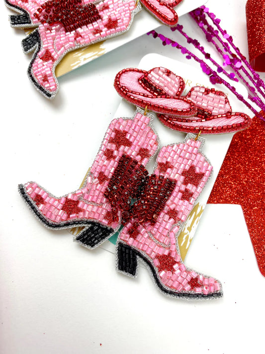 Virginia Beaded Boot Earrings