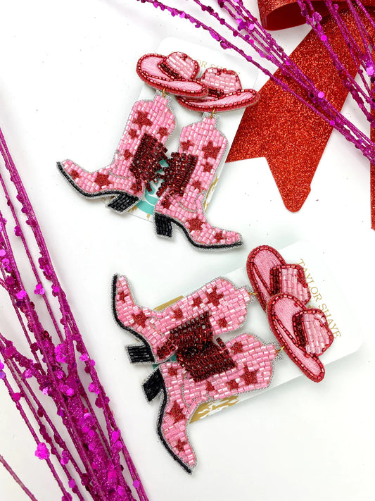 Virginia Beaded Boot Earrings