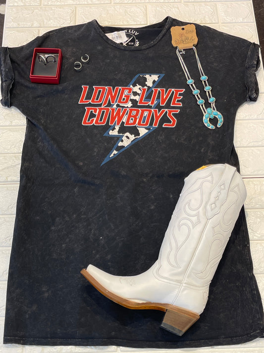 Long Live Cowboys T-Shirt Dress