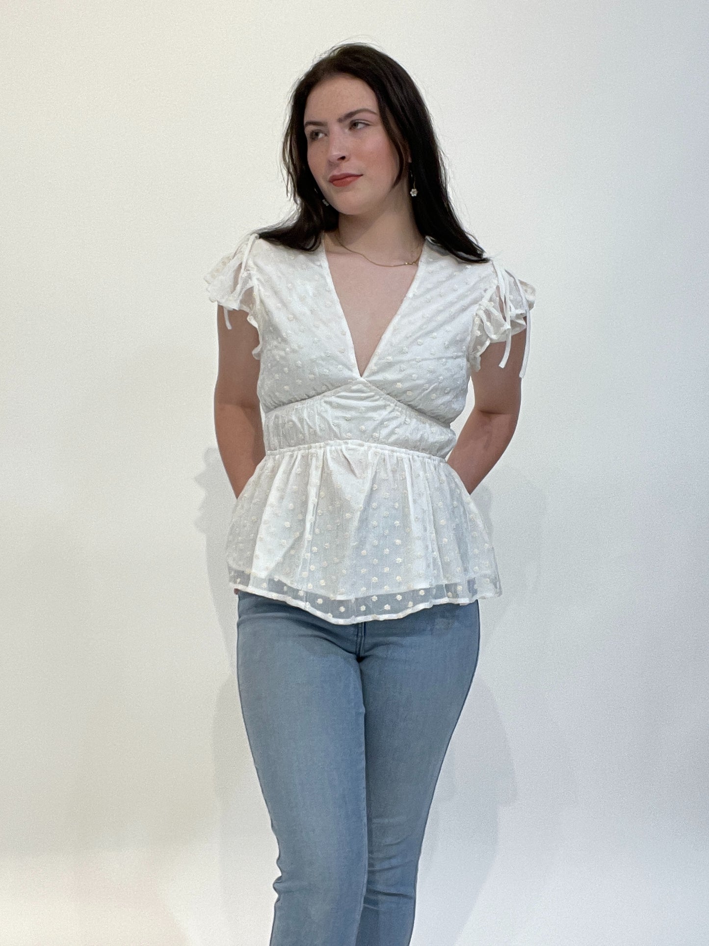 The Daisy Fields Top, Ivory