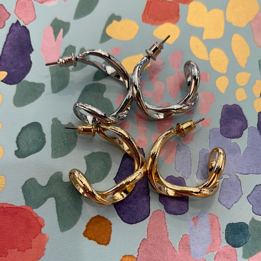 Twisted Wire Hoop Earring