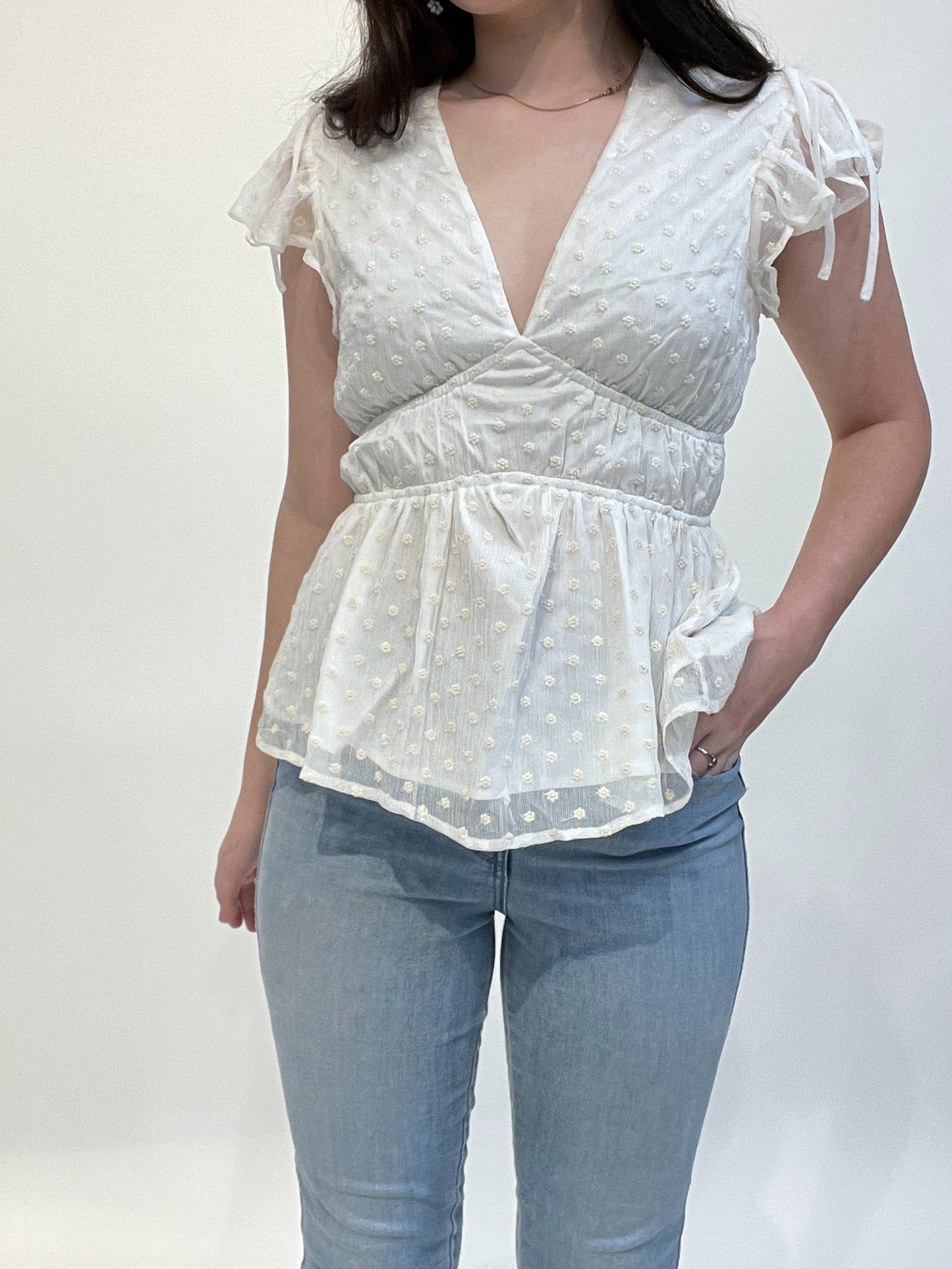 The Daisy Fields Top, Ivory