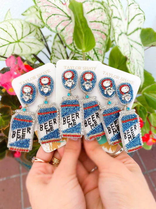Beer Me Beaded Earrings