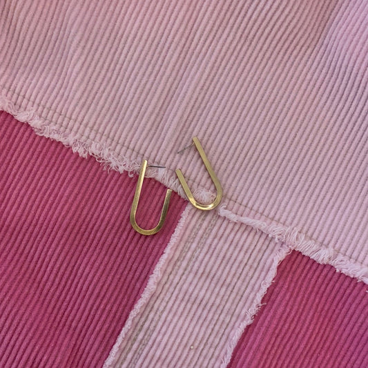 Matte U Shape Hoop Earring