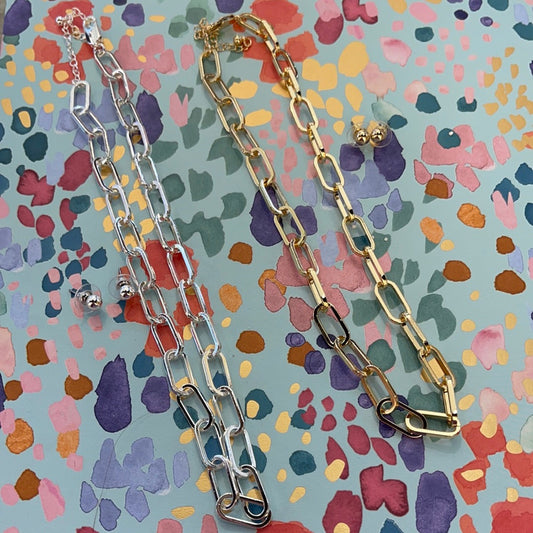Open Link Chain Necklace