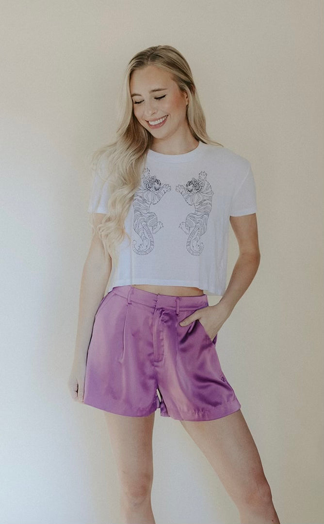 Glam Shorts,Purple